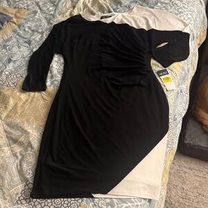 Ralph Lauren Asymmetrical Black and White Dress